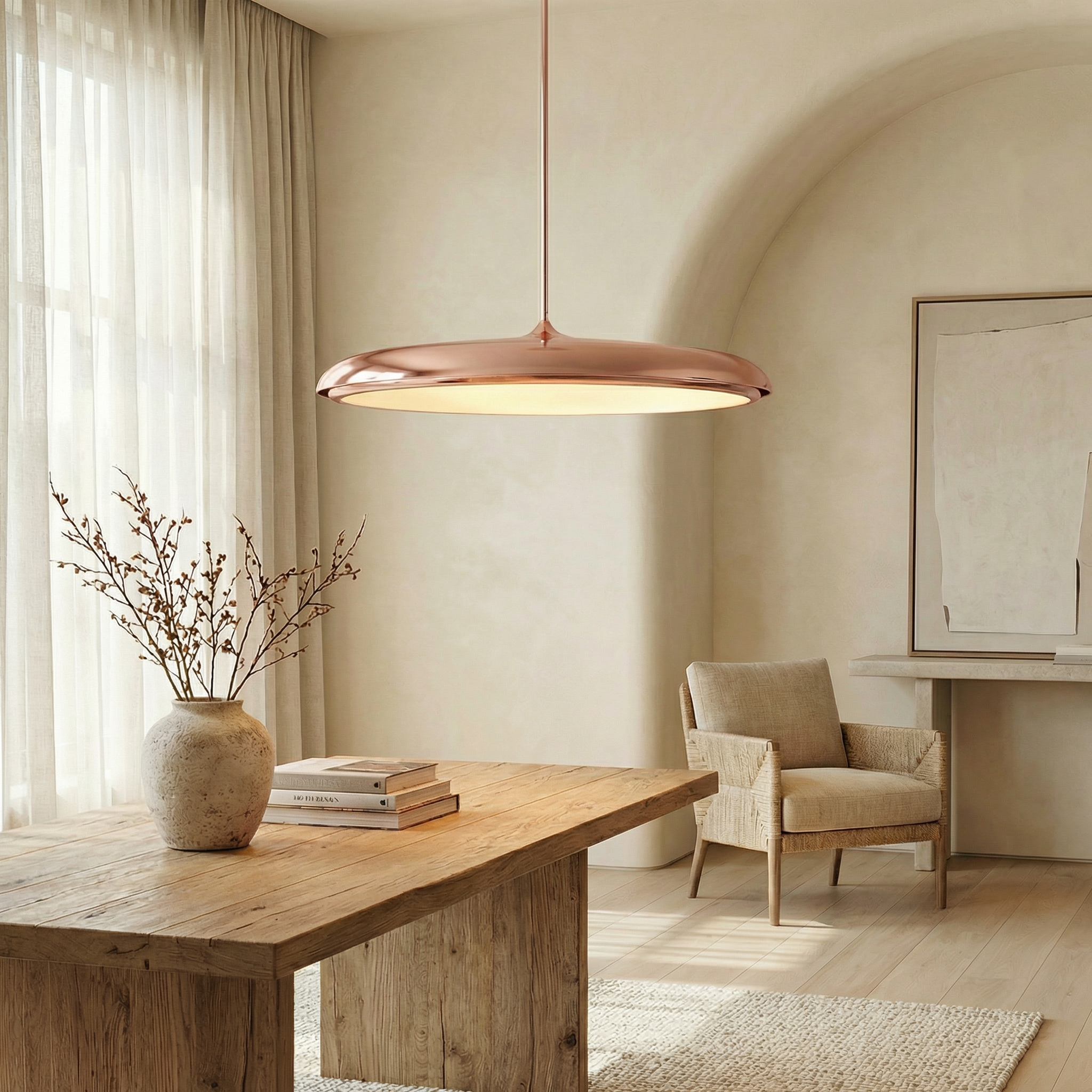 Metal Acrylic Scandinavian Minimalist Design Tapered Shape Ceiling Lamp