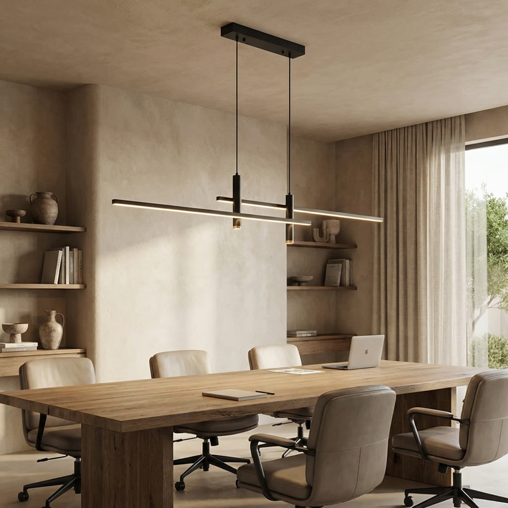 Metal Tapered Shape Textured Finish Glass Body Ceiling Lamp