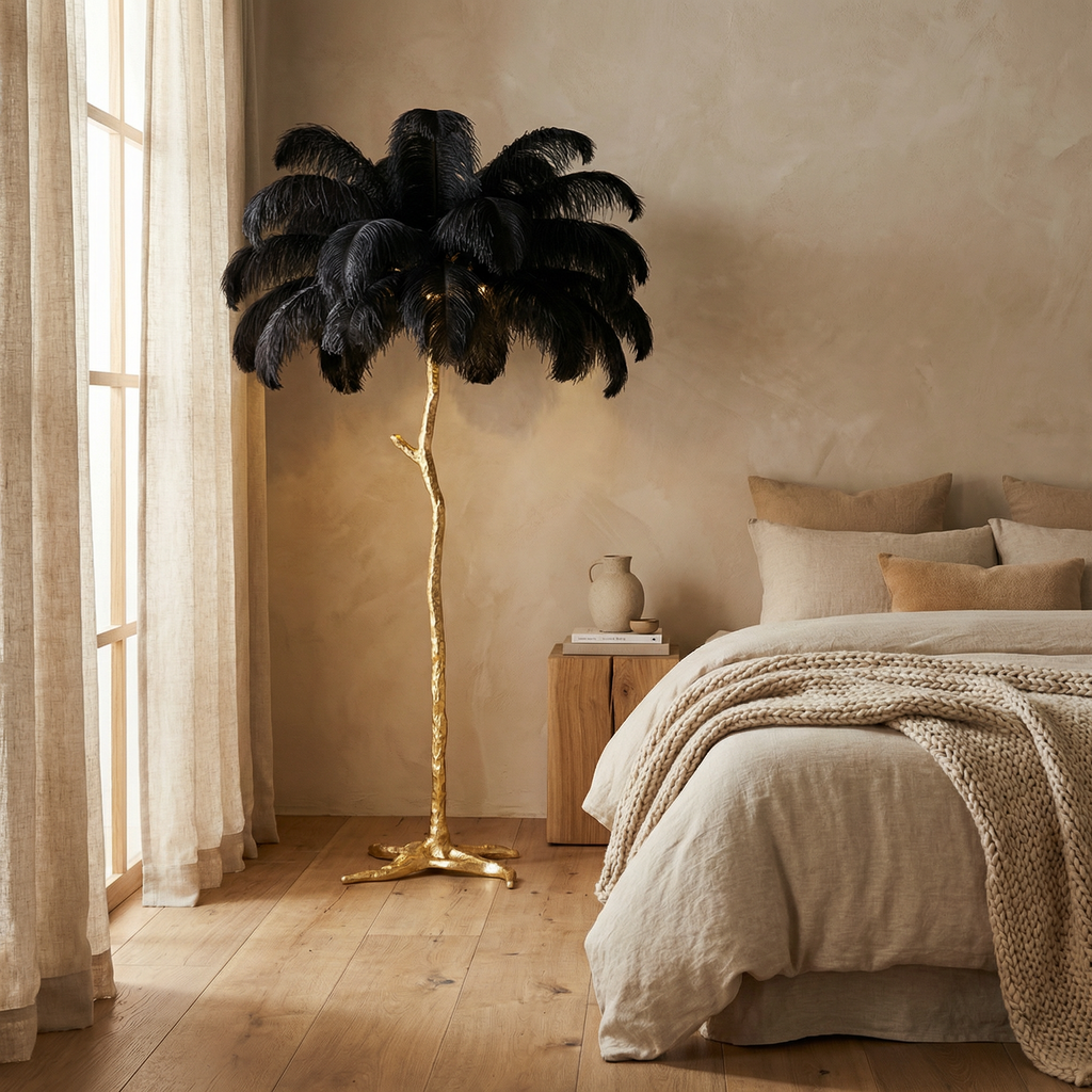 Copper Resin Textured Finish Floor Lamp