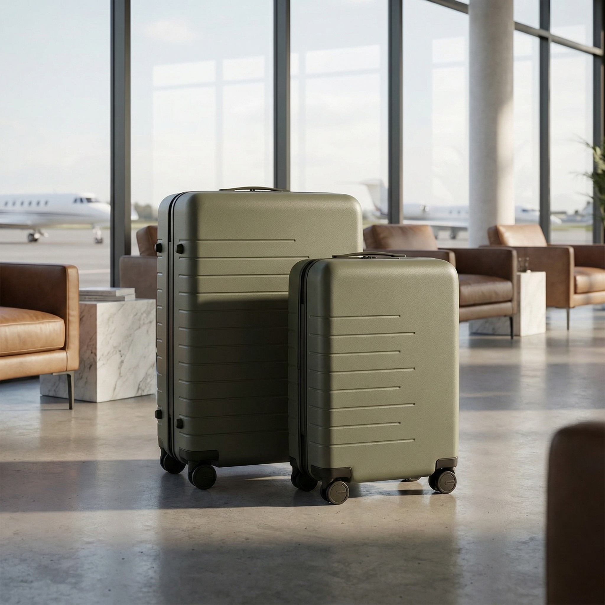 22" Carry-On and 26" Medium Hardside Luggage Set, Polycarbonate 2-Piece Spinner Suitcase Bundle with TSA Lock